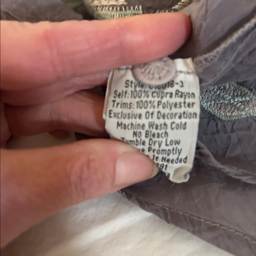 Johnny Was White and Gray Embroidered Boho Blouse (Pair) - Picture 10 of 10